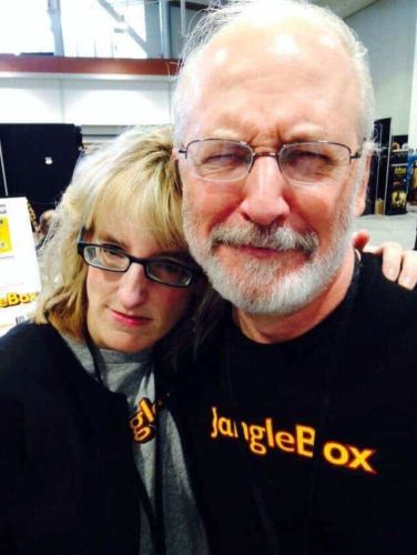 Elizabeth & Steve Lasko doing the "rock face."