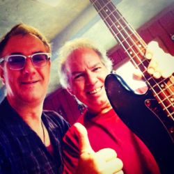 With my guitar tech, Shelly Ferrell, who had the temerity to move do Dauphin Island, Alabama.